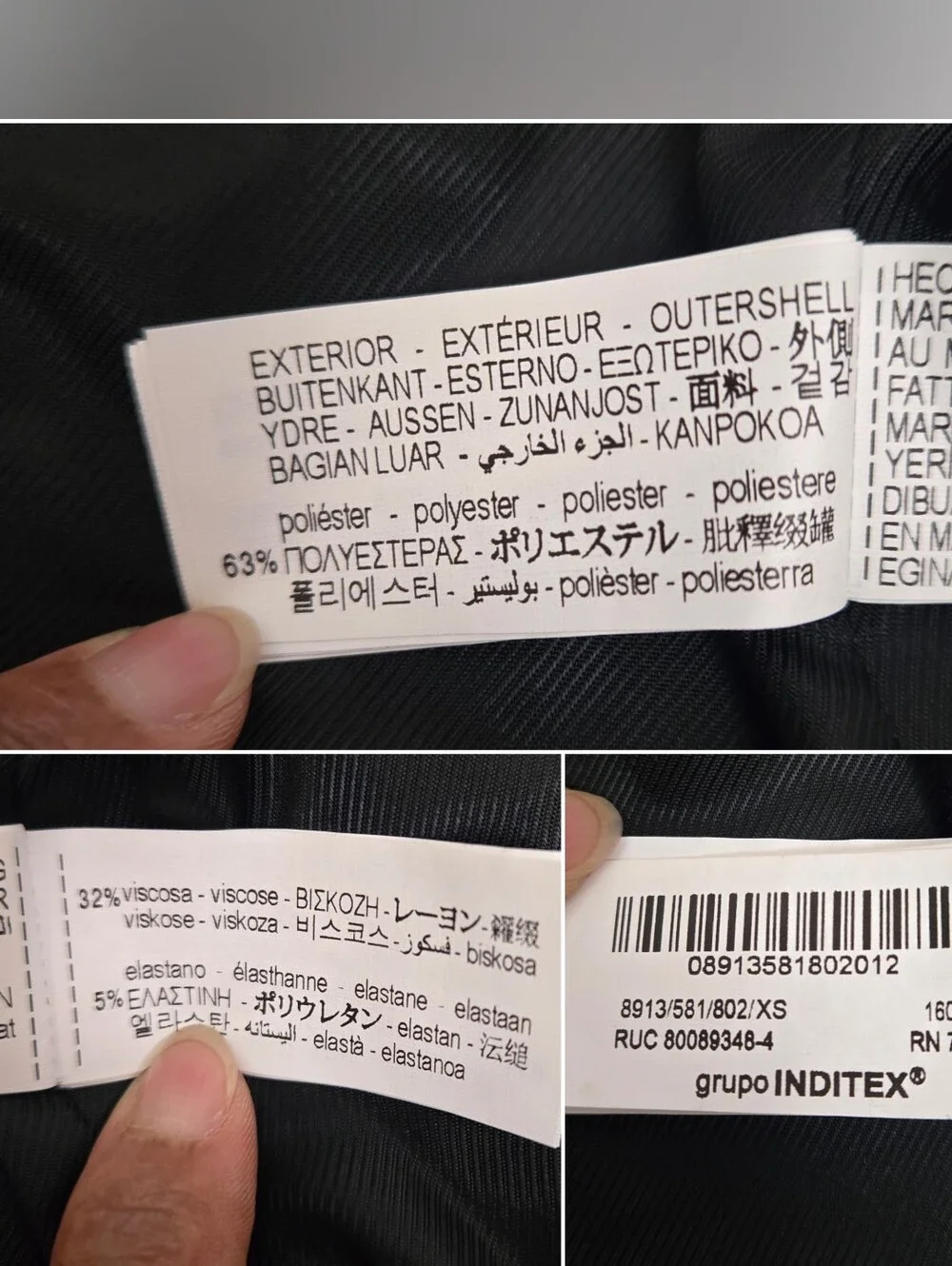 ZARA Heather Charcoal Grey Two-Button  Blazer